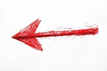 Red arrow sketch illustration directional.