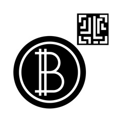 Crypto Address QR Code Icon Design