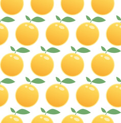 Seamless pattern with citrus fruits