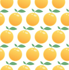 Seamless pattern with citrus fruits