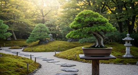 Bonsai tree in the garden