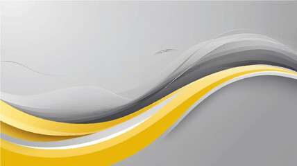 Blue and yellow wave lines create a colorful abstract business vector design