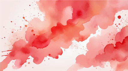 Red watercolor paint background with abstract artistic splash design