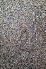 A detailed close-up reveals a rough, granular texture across a weathered surface, bisected by a...