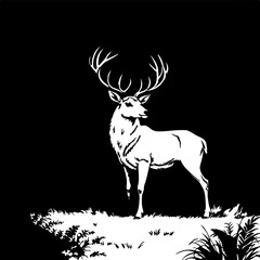 silhouette of a deer