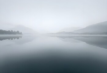Naklejka premium fog on the river