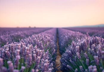 Fototapeta premium lavender field at sunset