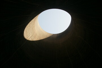 Inside Thorpe Marsh Power Station cooling tower 