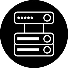 Top-of-Rack Network Switch & Server Connectivity Icon