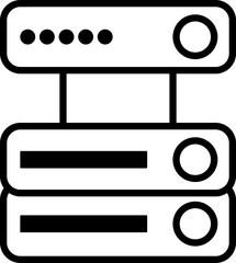 Server Rack Icon - Data Center & Network Hardware Symbol