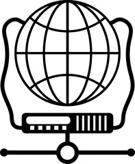 Global Connectivity Server Icon - Worldwide Network & Data Transfer