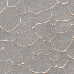 Digital art illustration. Organic geometry made of stone, cement and marble patterns.