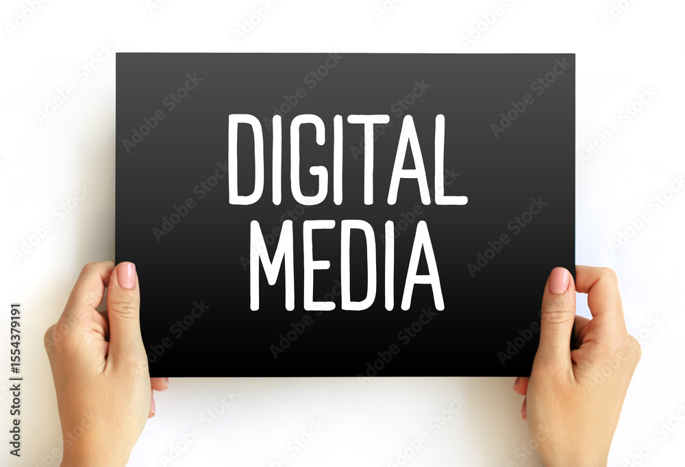 Fototapete digital media - any communication media that operate in conjunction with various encoded machine-rea