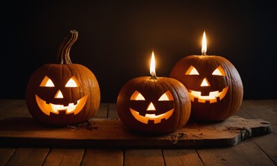 jack o lantern with candles