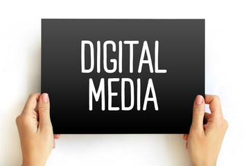 Digital Media - any communication media that operate in conjunction with various encoded...