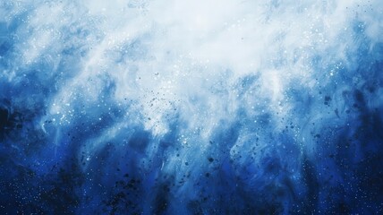 Abstract Blue and White Snow-Like Textured Background