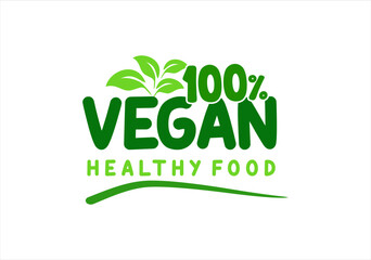 Vegan icon and emblem sign bio ecology organic logo tag collection