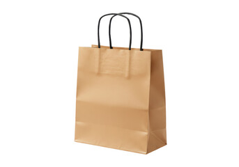 Isolated Plain Brown Paper Bag for Shopping or Packaging