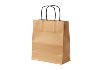 Isolated Plain Brown Paper Bag for Shopping or Packaging