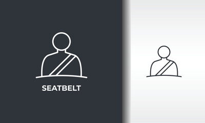 Seatbelt Vector, Icon Or Logo Sign Isolated Symbol Illustration