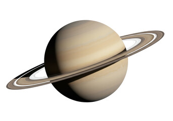 Isolated Detailed Vector Illustration of the Planet Saturn