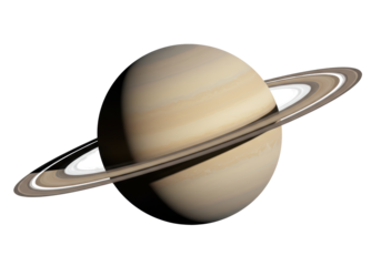 Isolated Detailed Vector Illustration of the Planet Saturn