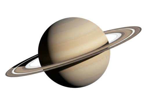 Isolated Detailed Vector Illustration of the Planet Saturn