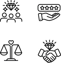 Quality, Trust, and Ethical Business Icons