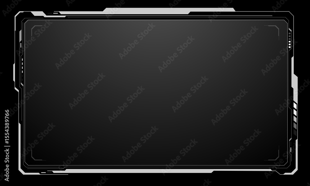 Poster hud frames white grey user interface elements design modern technology futuristic control panel scre