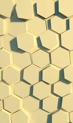 Beige hexagon pattern with dynamic lighting