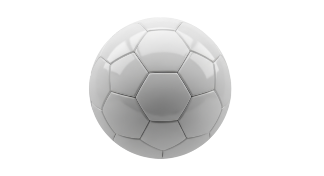 White soccer ball isolated PNG with Transparent Background