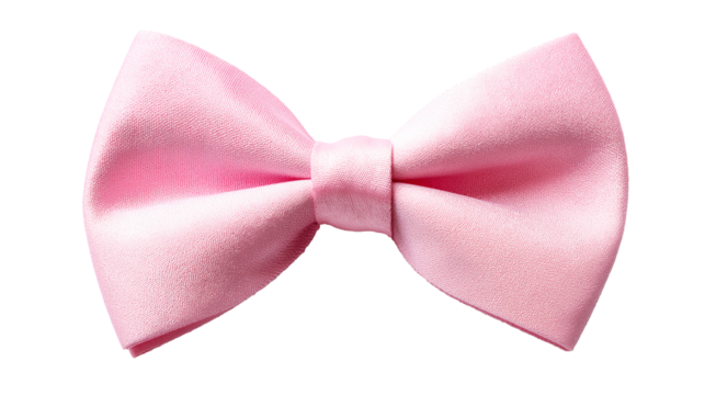 pink bow tie on transparent background. 
