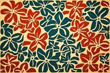Fototapeta premium Flowers backgrounds pattern art.