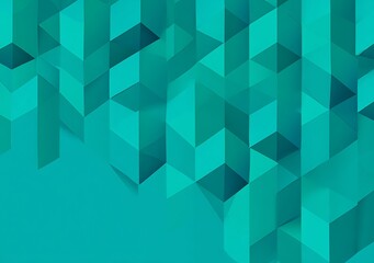 Abstract geometric shapes in shades of teal