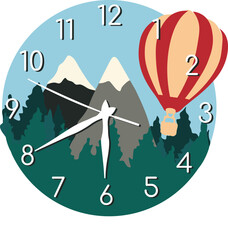  the clock shows the time for mountain travel