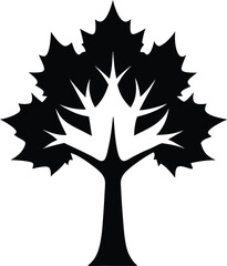 Maple Tree silhouette icon