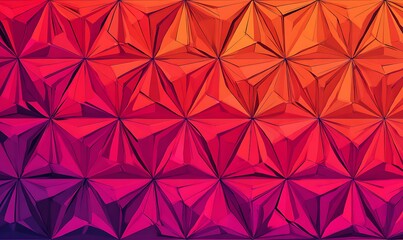 Geometric kaleidoscope of red and orange