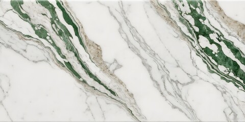 Natural high gloss marble texture surface with luxury green and white and brown combination