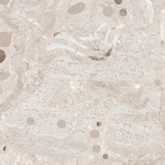 Digital art illustration. Organic geometry made of stone, cement and marble patterns.