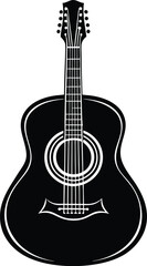 Silhouette of an Acoustic Guitar