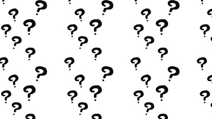 Obraz premium Seamless background illustration with question marks.