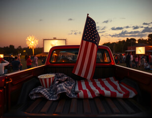 American Evening: Drive-in, Pickup, and Fireworks