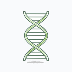 Simple Vector DNA Thick Line Illustration Logo Style