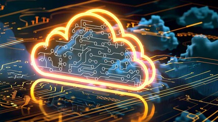 virtual technology background - Powered by Adobe