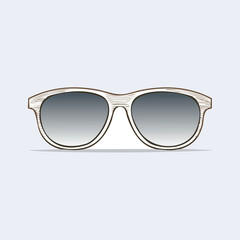 Simple Vector Sunglasses Thick Line Illustration Logo Style