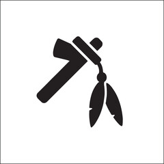 Tomahawk Native American Axe Vector Icon