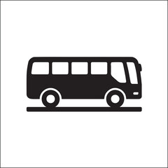 Tour Bus Silhouette Icon for Guided Tours