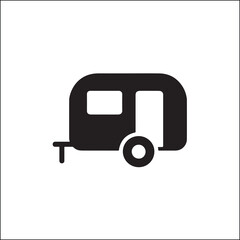 Travel Trailer Camper Van Icon