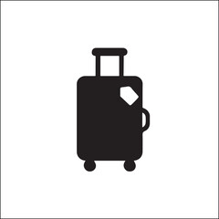 US Travel Suitcase Silhouette Icon