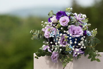 Hochzeitsstrauss in Lila